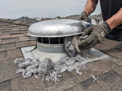 Cleaning Dryer Vent On Roof in Carson
