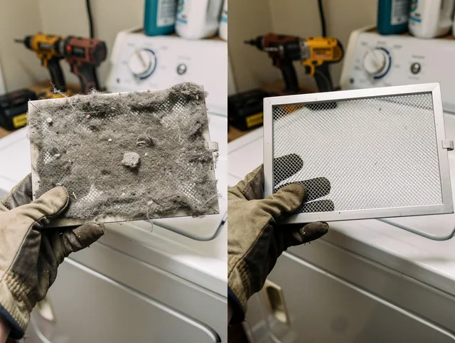 Professional lint trap cleaning by Carson Dryer Vent Cleaning in Carson