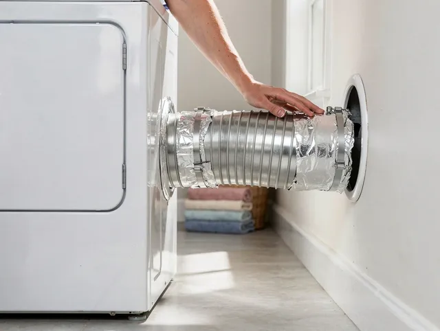 Professional dryer vent hose installation by Carson Dryer Vent Cleaning in Carson