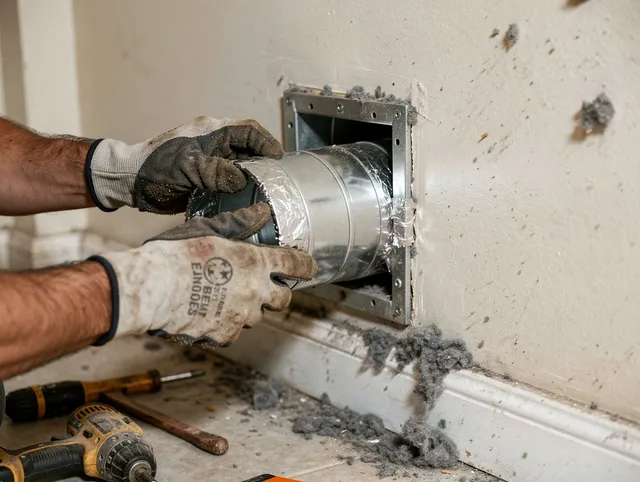 Professional dryer vent repair and installation by Carson Dryer Vent Cleaning in Carson